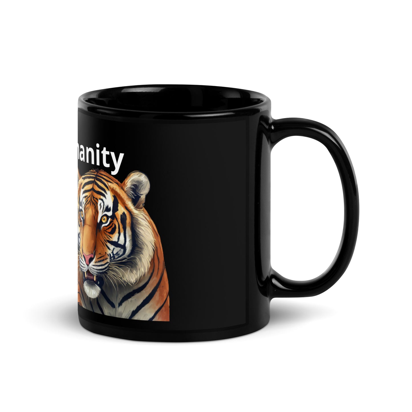 Black Glossy Mug - Save Tiger