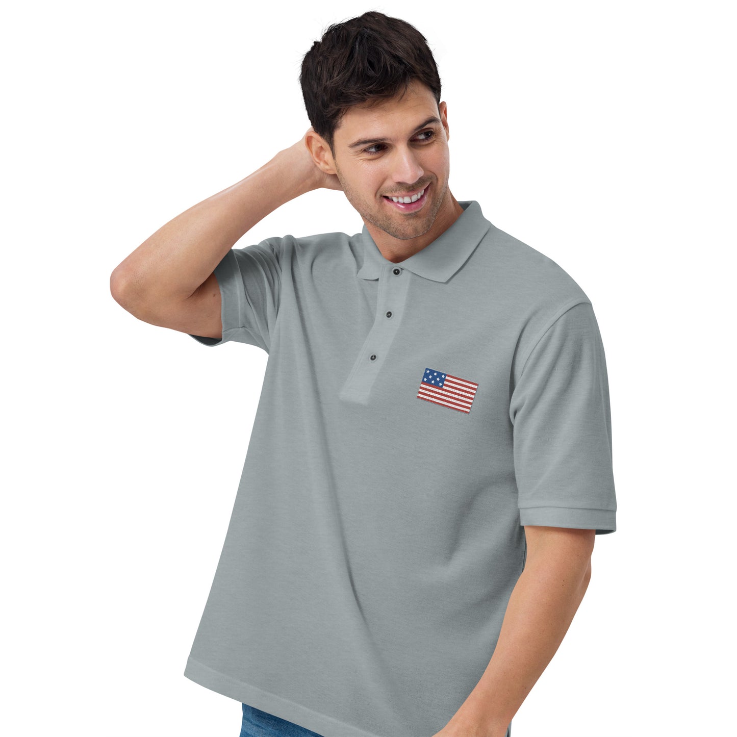 Men's Premium Polo - USA Logo
