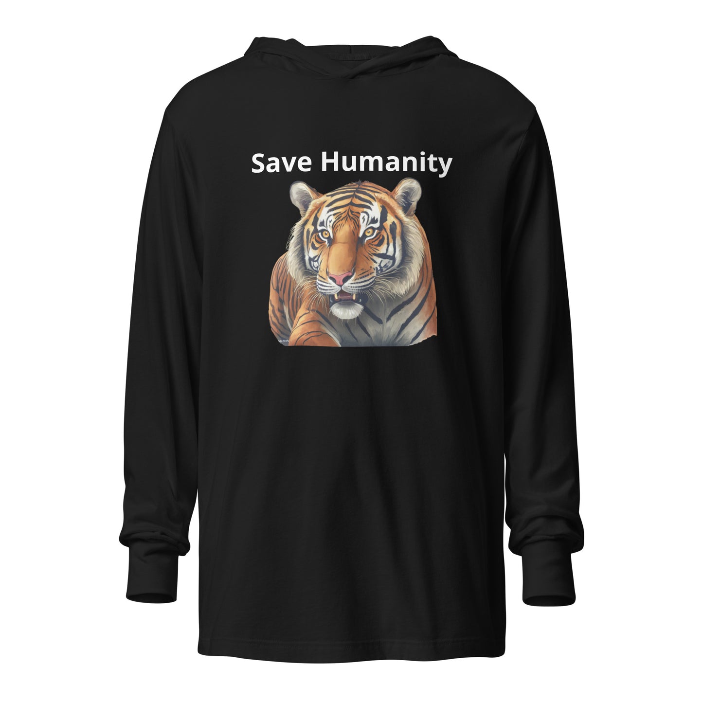 Hooded long-sleeve tee - Save Tiger