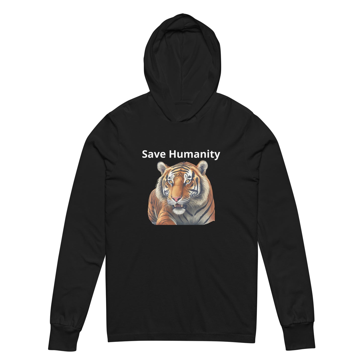 Hooded long-sleeve tee - Save Tiger
